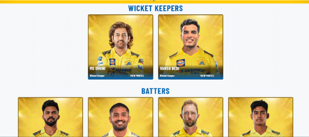 CSK squad 