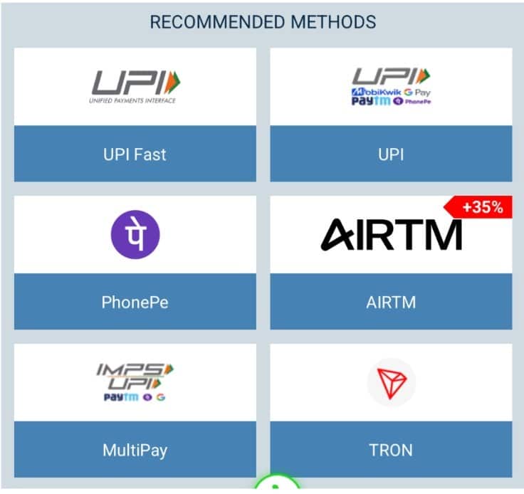 Select your payment method